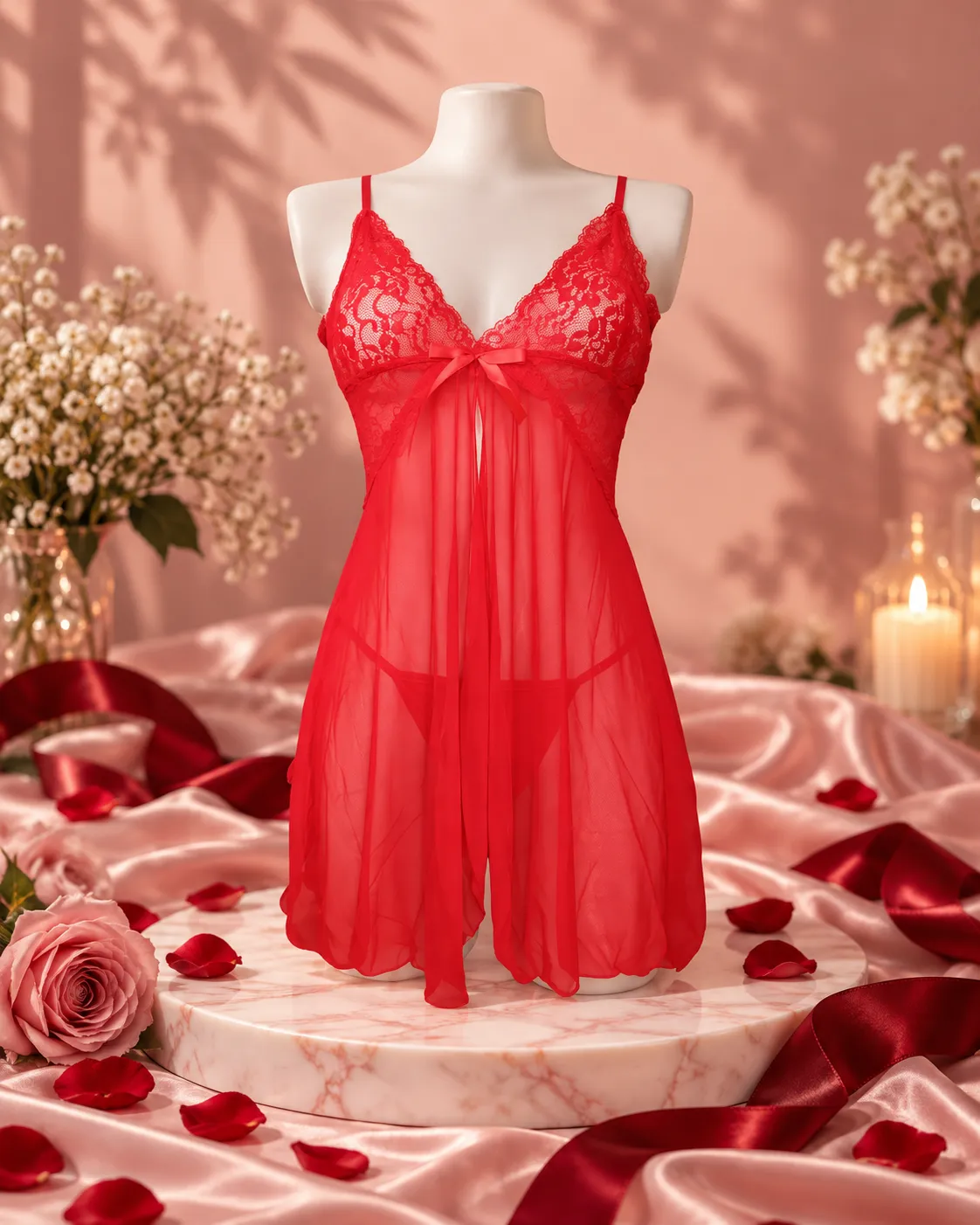 Babydoll de encaje